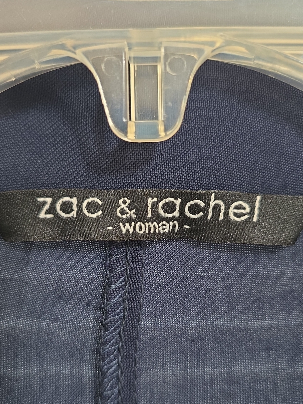 Zac & Rachel Navy Button-Front Drawstring Tunic - Picture 2 of 7